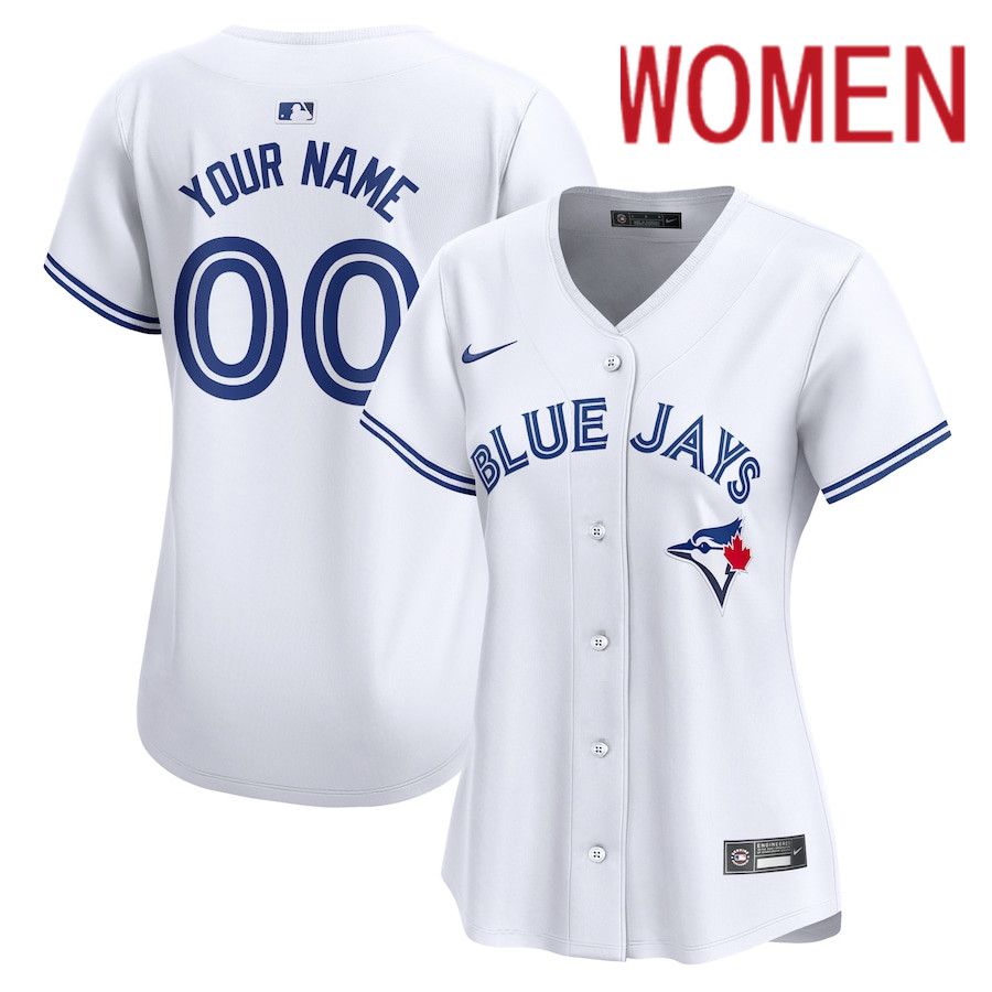 Women Toronto Blue Jays Nike White Home Limited Custom MLB Jersey